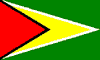 国旗のイメージ。中央部に大きな三角形があり赤、黄色、緑に塗り分けられている。境界線は白と黒。