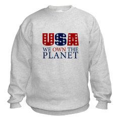 USA: We won the planet と書いてあるシャツの写真
